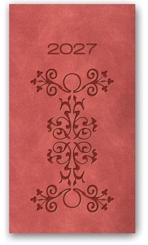 Kalendarz 2027 książkowy A6 Relief ceglasty