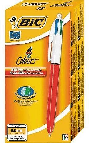 Długopis 4 Colours Fine (12szt) BIC, BIC