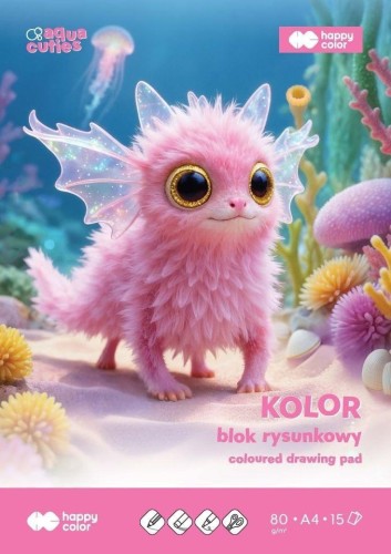 Blok rysunkowy kolor A4/15K 80g HAPPY COLOR, GDD