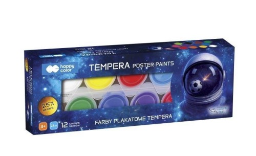 Farby plakatowe 25ml Cosmo Ball 12kol HAPPY COLOR