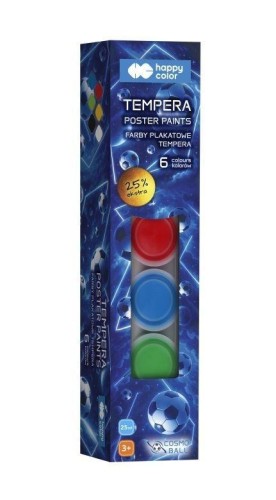 Farby plakatowe 25ml Cosmo Ball 6kol HAPPY COLOR