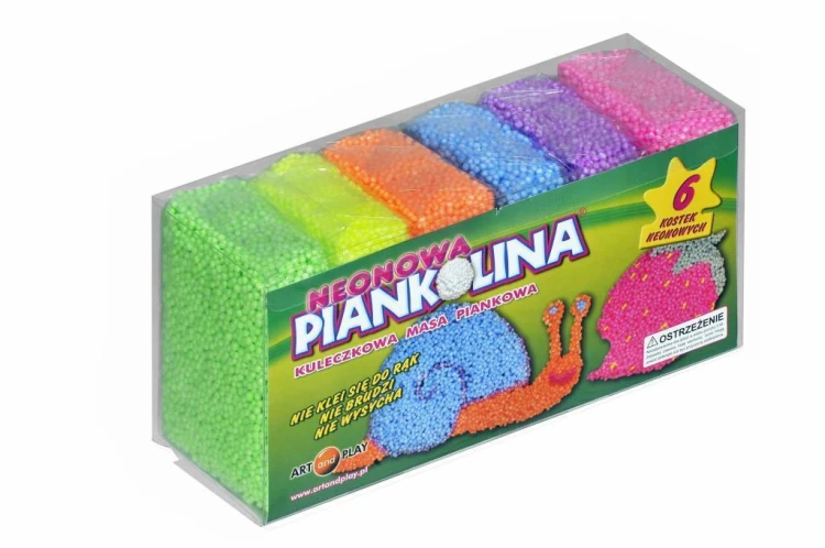 Piankolina neonowa 6 kostek, Art. and Play