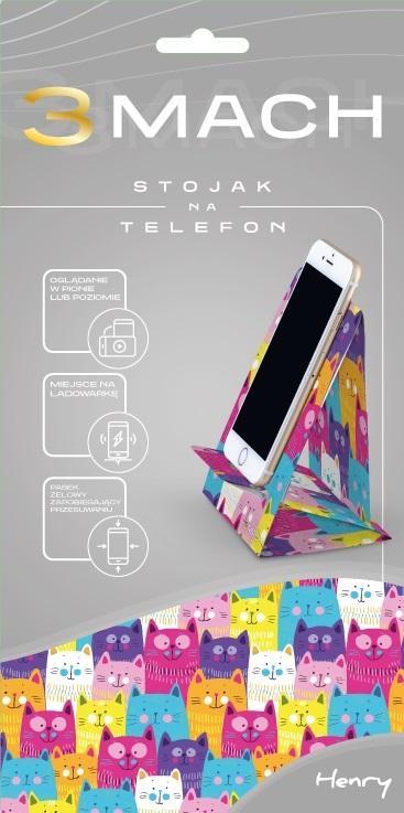 3MACH Stojak na telefon - Koty, Henry