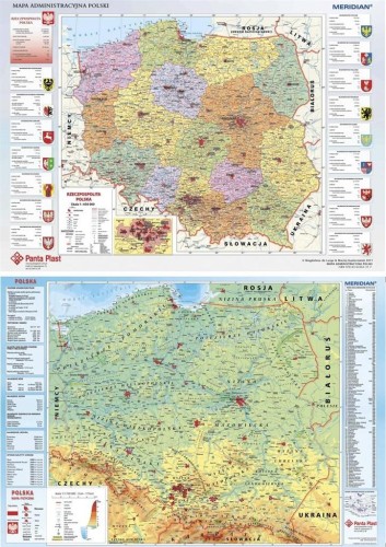 Podkład dwustronny z mapą Polski, Panta Plast
