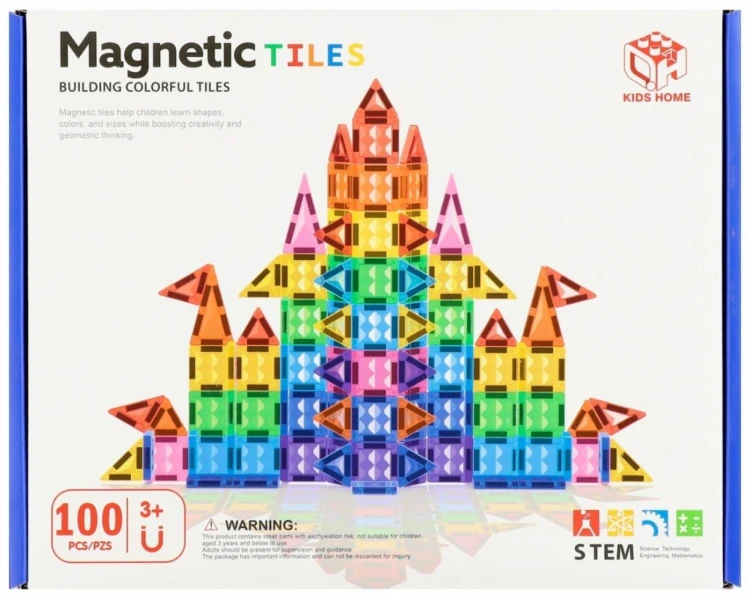 Klocki magnetyczne 100 elementów, Mega Creative