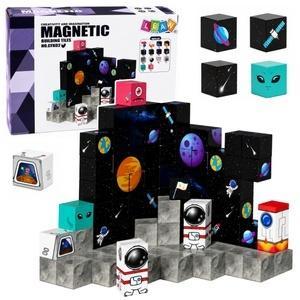 Klocki magnetyczne kostki Kosmos 3D 100el