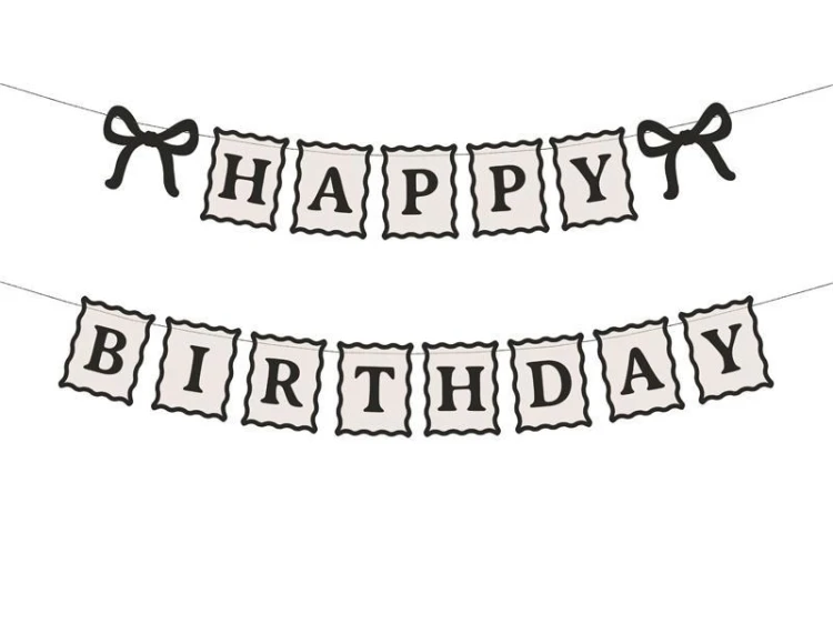 Baner Happy Birthday Kokardki 100cm