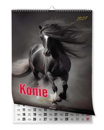 Kalendarz 2027 ścienny A3 Konie