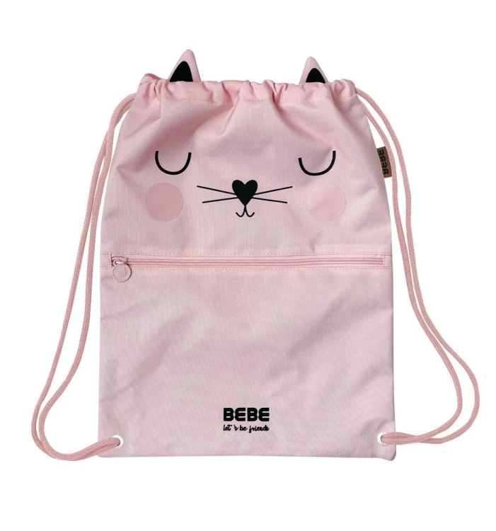 Worek z kieszonką na suwak Kot BB Friends