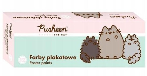 Farby plakatowe 12 kolorów Pusheen, ST-MAJEWSKI