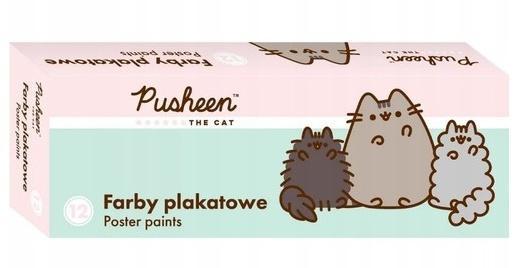 Farby plakatowe 12 kolorów Pusheen, ST-MAJEWSKI