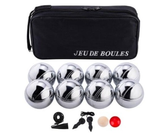 Zestaw do gry w bule - 8 kul metalowych, Quint