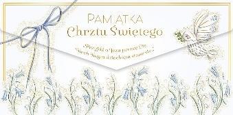 Koperta Chrzest Gołąb niebieski