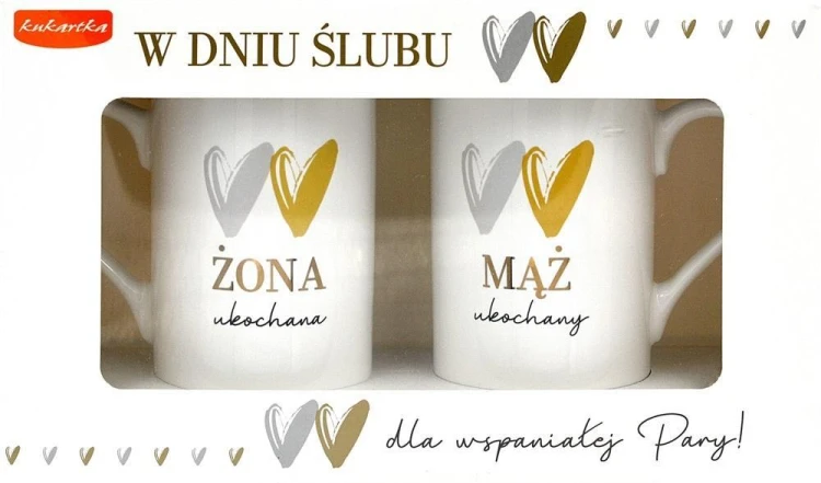 Kubek komplet Ślub, Kukartka