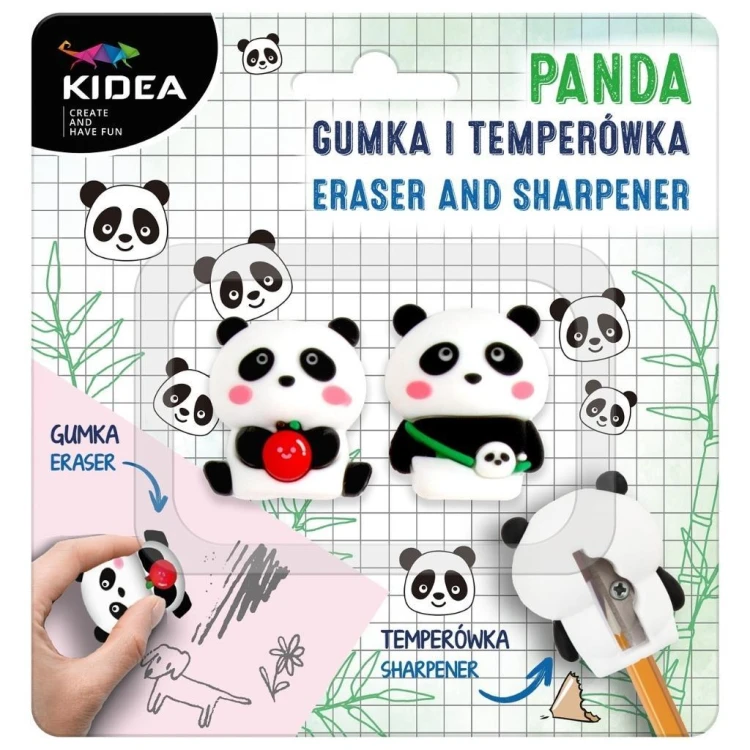 Gumka i temperówka Panda KIDEA, DERFORM
