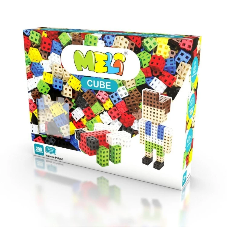 Klocki konstrukcyjne Meli Cube 200szt, Meli