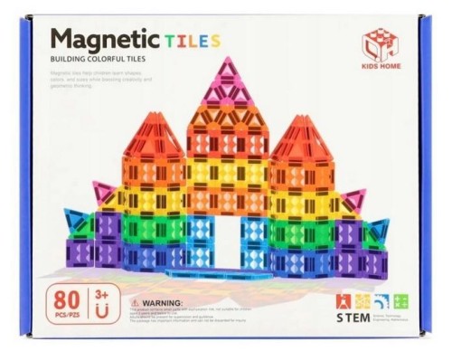 Klocki magnetyczne 80el, Mega Creative
