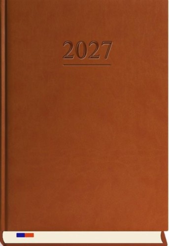 Terminarz 2027 stacjonarny brąz