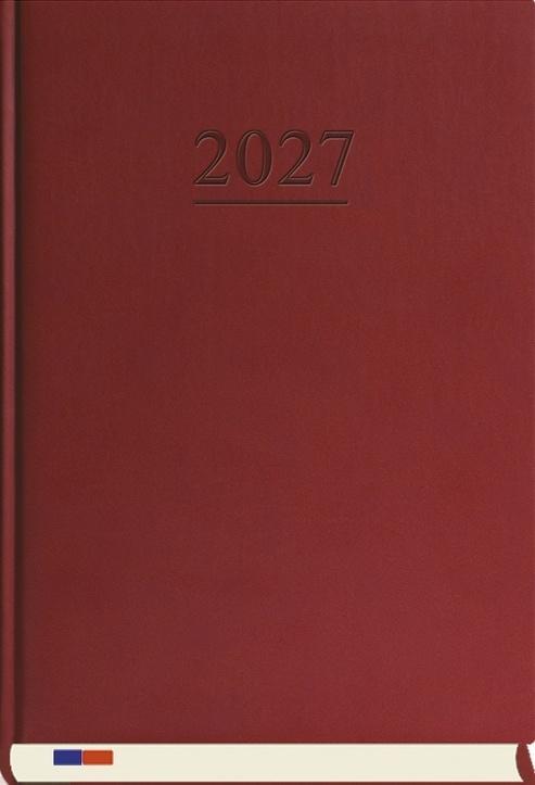 Terminarz 2027 stacjonarny bordo