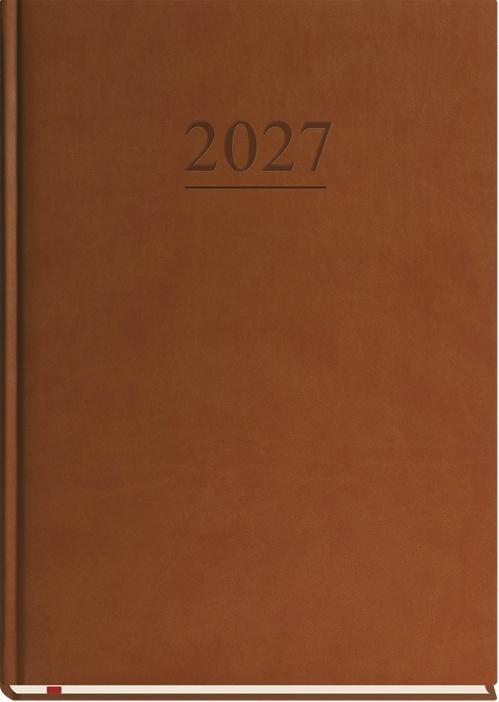 Terminarz 2027 A4 tygodniowy uniwersalny brąz