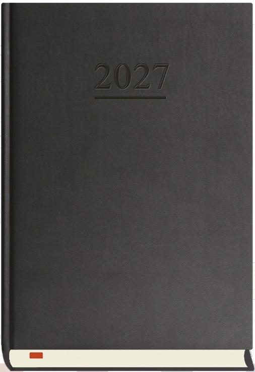 Terminarz 2027 A5 dzienny Menadżera czarny