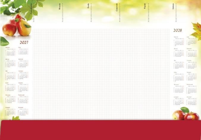Planer 2027 A2 z listwą Gruszka