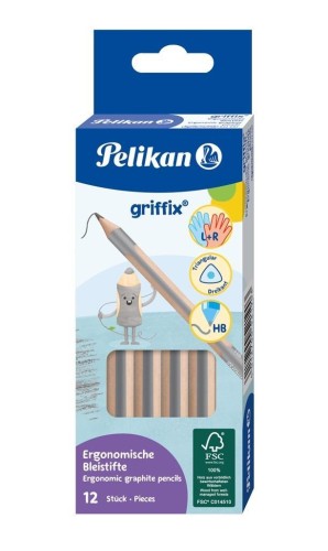 Ołówek Griffix HB (12szt), PELIKAN