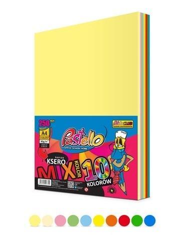 Papier ksero A4 80g 10 kolorów 250 arkuszy