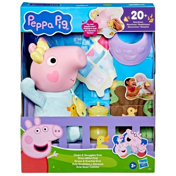 Świnka Peppa - Chrumkająca przytulanka Evie