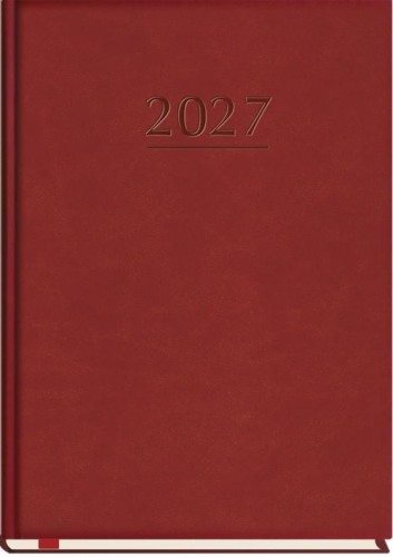 Terminarz 2027 A5 tygodniowy Popularny bordo