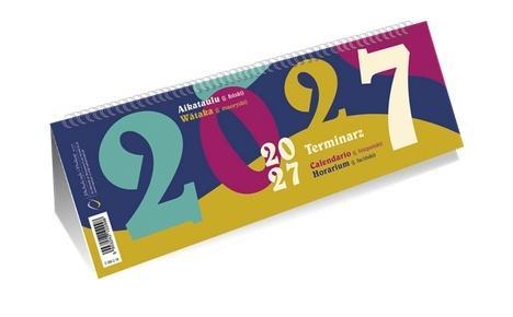 Kalendarz 2027 poziomy ze spiralką