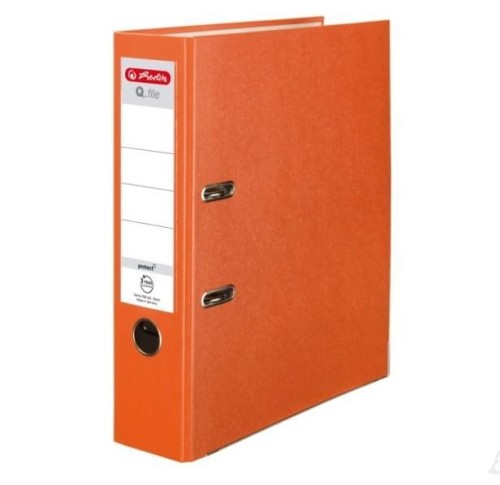 Segregator A4 8cm PP pomarańczowy Q file, HERLITZ