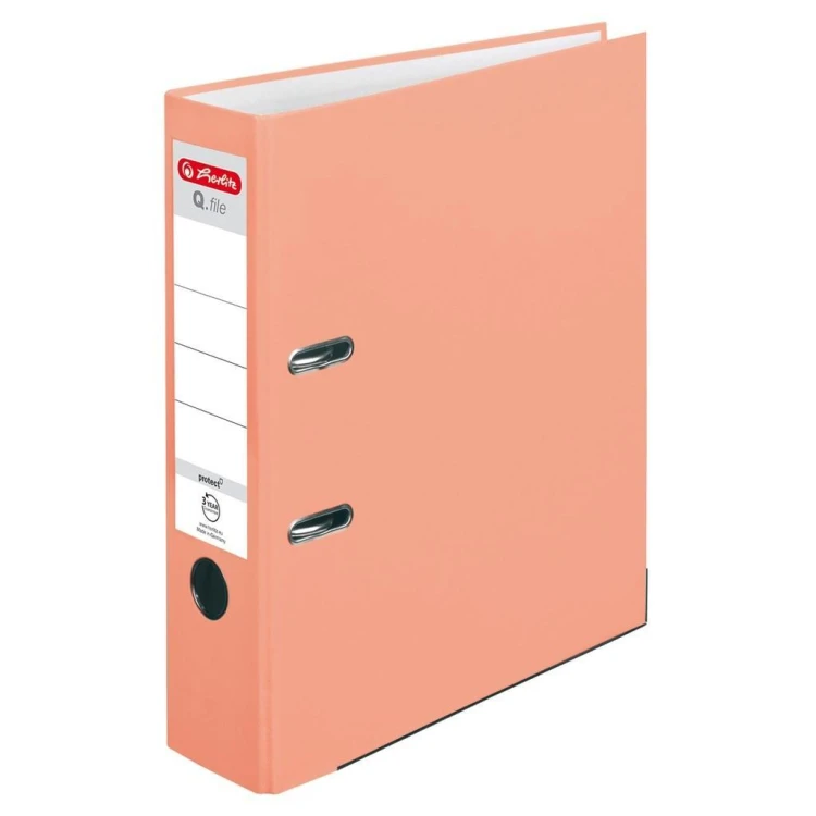 Segregator A4 PP 8cm Salmon Q file, HERLITZ
