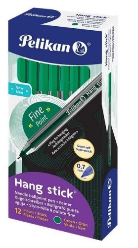 Długopis Hang Stick 0,7mm zielony (12szt) PELIKAN