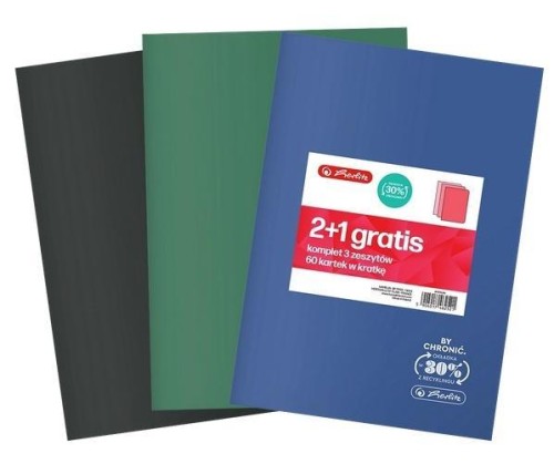Zeszyt A5/60k kratka Eco PP (3szt) HERLITZ
