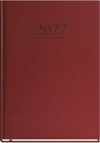 Terminarz 2027 B5 tygodniowy klasyczny bordo