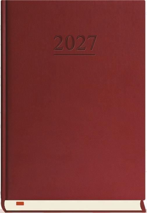 Terminarz 2027 A5 dzienny Menadżera bordo