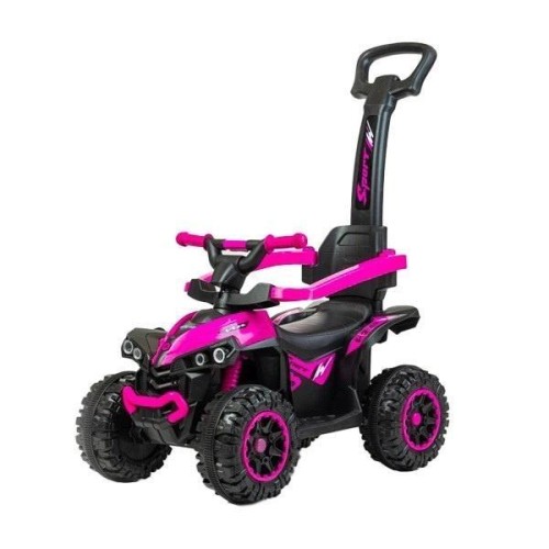 Jeździk z rączką różowy, Baby Mix