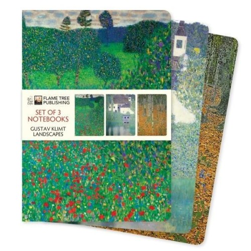 Zestaw 3 notatników A5 Gustav Klimt Krajobrazy