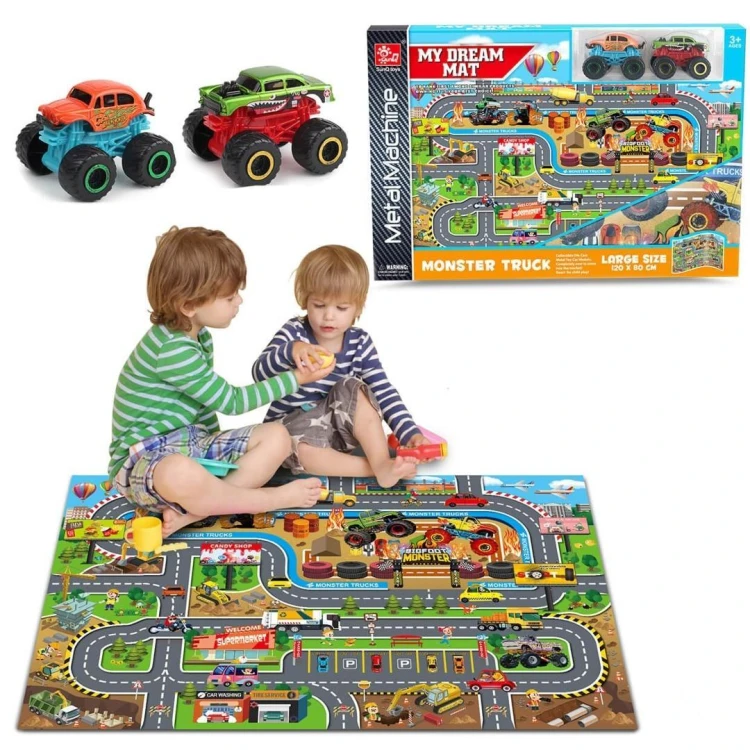 Mata podłogowa z ulicami 120x80cm + resoraki, Lena