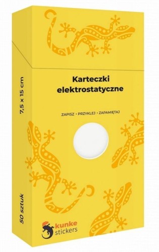 Karteczki elektrostatyczne 50szt. białe, Kunke