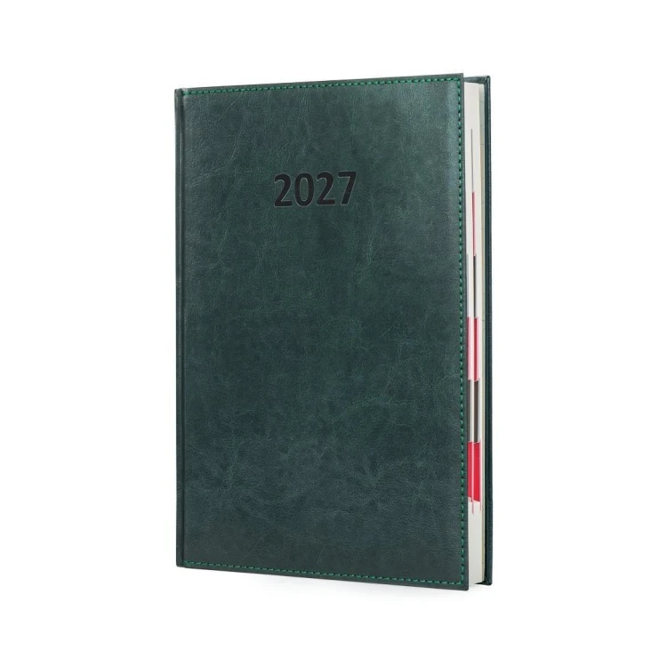 Kalendarz 2027 A4 Agenda Dzienny Zielony