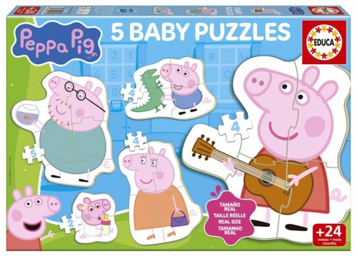 Puzzle 2-5 Świnka Peppa, Educa