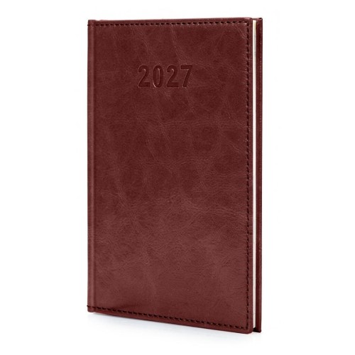 Kalendarz 2027 A5 Agenda Tygodniowy Brązowy