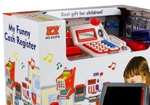 Zestaw sklepowy kasa wózek, Leantoys