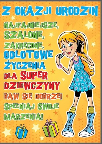 Karnet Young B6 + koperta wzór nr 004 Urodziny