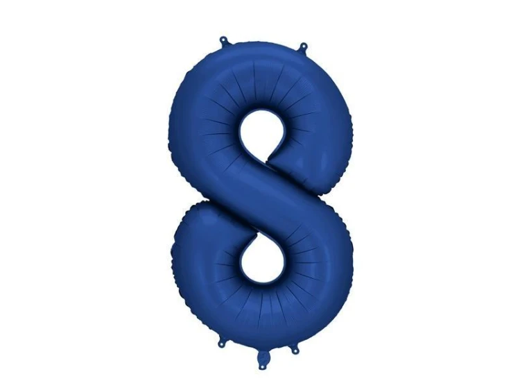Balon foliowy cyfra 8 86cm granat