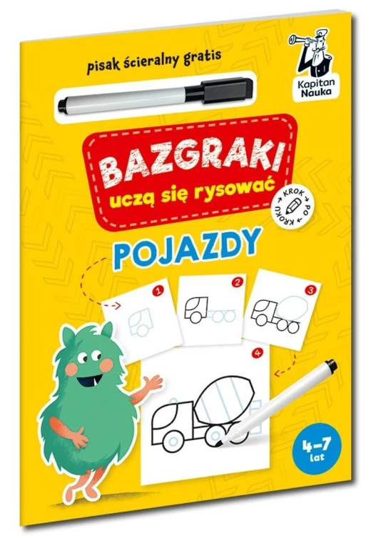 Kapitan Nauka. Bazgraki uczą się rysować. Pojazdy