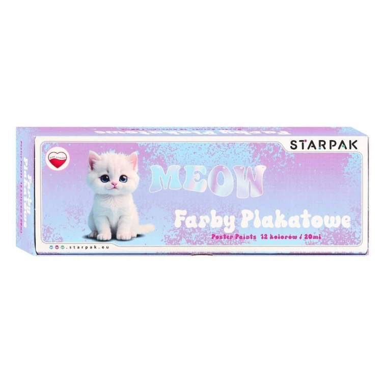 Farby plakatowe 12 kolorów, STARPAK