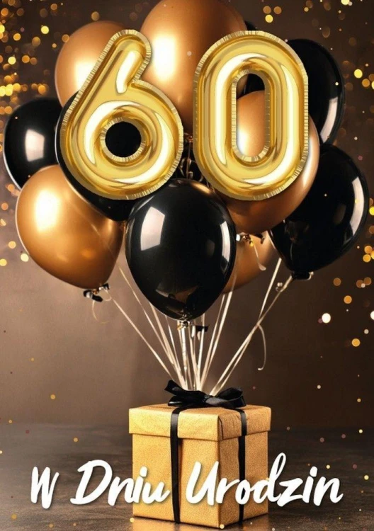 Karnet B6 3D Urodziny 60